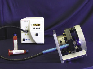 Photo of the Blue Photon UV-activated workholding system