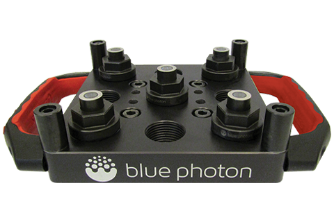 A grip pallet used for the Blue Photon Workholding System